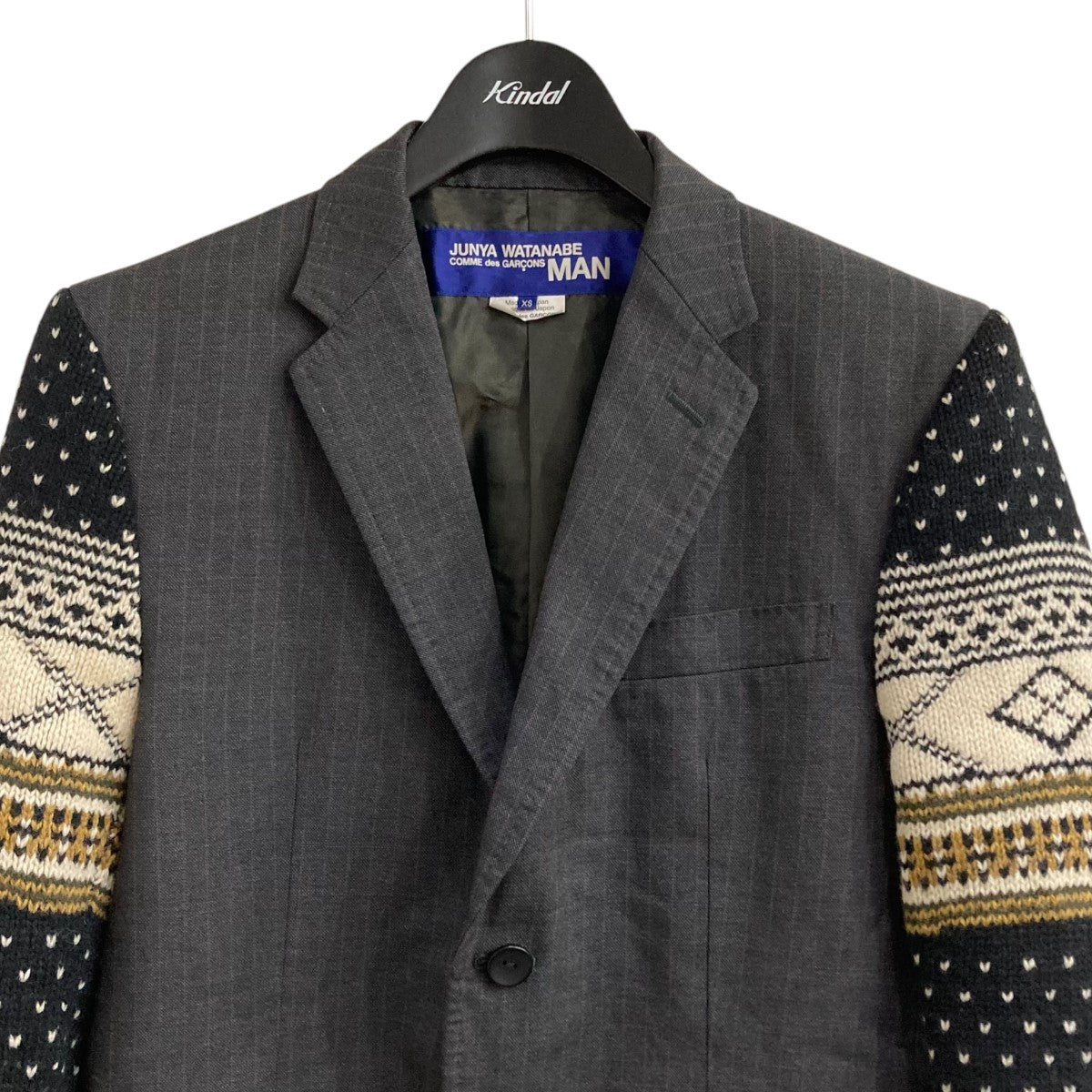 JUNYA WATANABE MAN 19AWスリーブ切替テーラードジャケットWD-J020 古着・中古-2枚目のアイテム画像