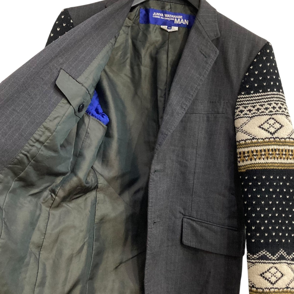 JUNYA WATANABE MAN 19AWスリーブ切替テーラードジャケットWD-J020 古着・中古-5枚目のアイテム画像