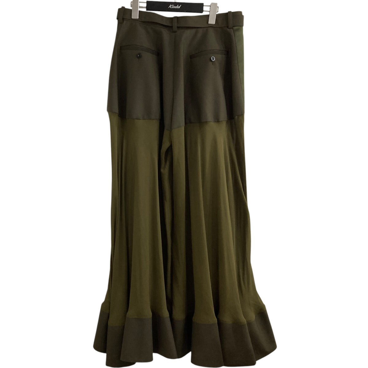 24SSDouble Faced Pants切替ベルテッドパンツ24-07216