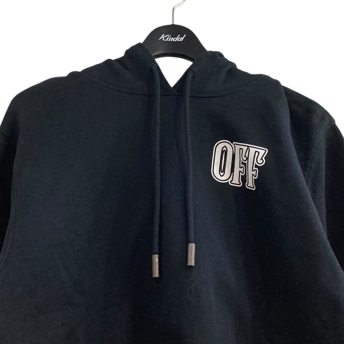 【値下げ】OFFWHITE ショート丈パーカー OWBB016F18003064 ブラック サイズ：XS (EC) OFFWHITE(オフホワイト) ショート丈パーカーOWBB016F18003064