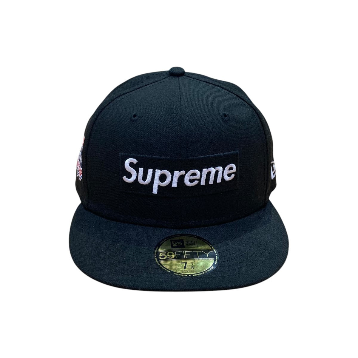 Supreme×New Era ベースボールキャップ ブラック×黄緑 サイズ