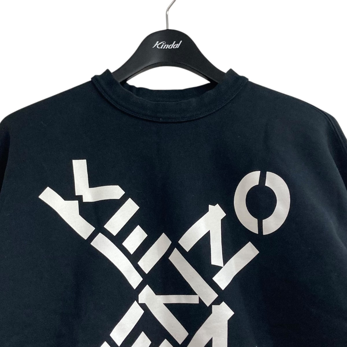 KENZO 刺繍 クルーネック半袖Tシャツ KENZO (ケンゾー) タイガー刺繍 クルーネック ルーズ 半袖 T