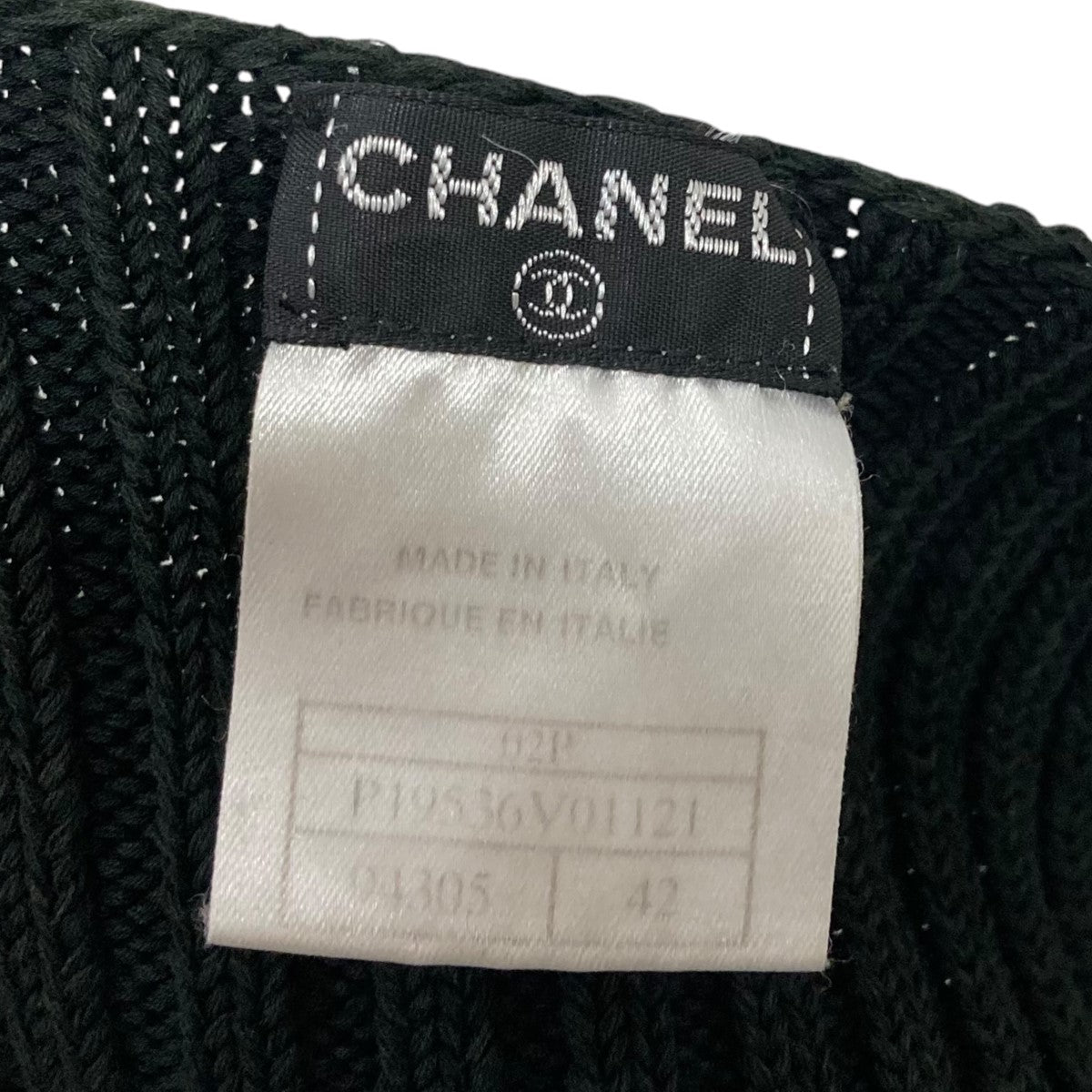 CHANEL ヘビーウェイトリブニットトップスP19536V01121 古着・中古-8枚目のアイテム画像
