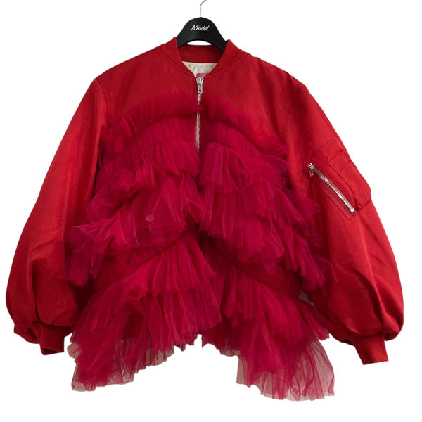 VIVIANO 24AW Gathered Tulle Blazer ジャケット VIVIANO / Gathered Tulle Blazer / BLACK | ふぁいん