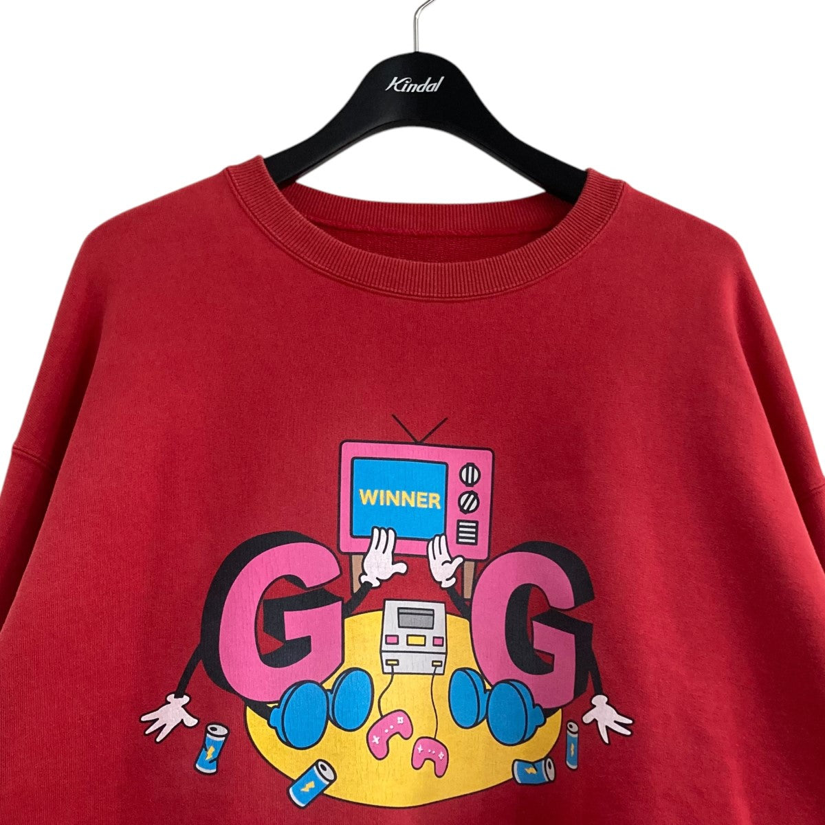 GAME CRASH VINTAGE CREWNECKプリントクルーネックスウェットトレーナー