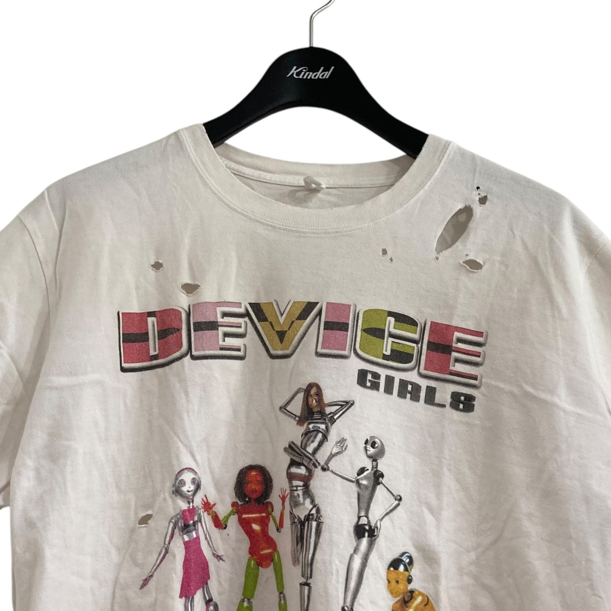 24SSDEVICE GIRLS T-SHIRTプリントダメージTシャツ31CS312