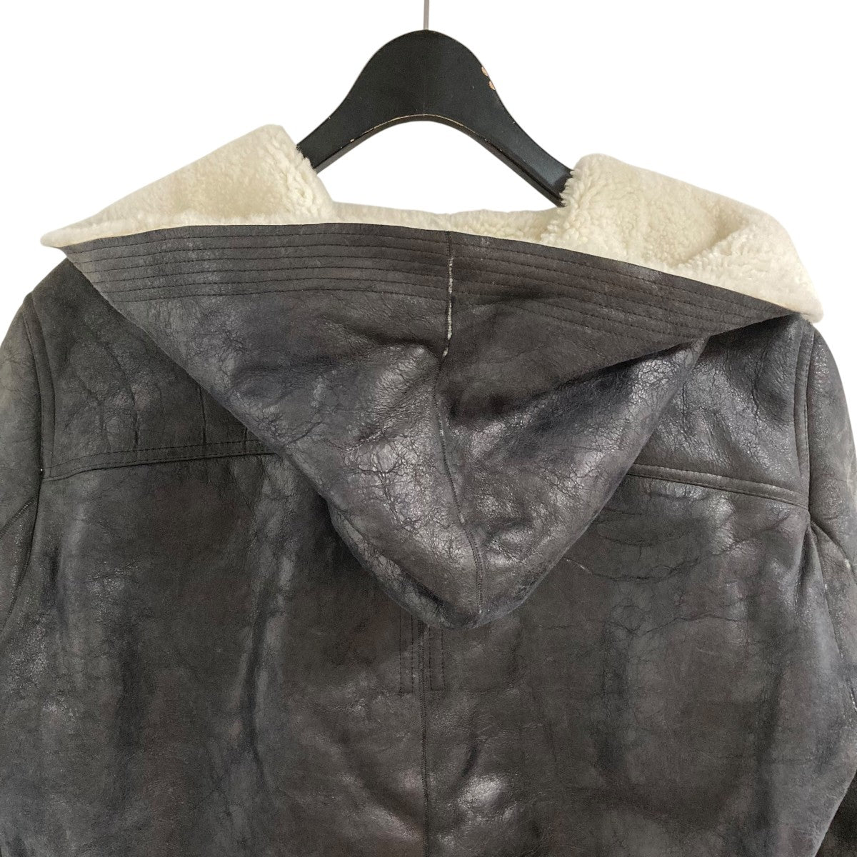 Rick Owens ムートン 46 Rick Owens - リックオウエンス 11AW フーデッド ムートンレザー