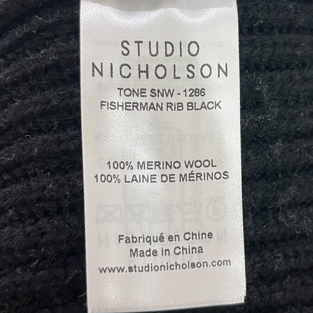 STUDIO NICHOLSON(スタジオニコルソン) リブニットセーターTONE