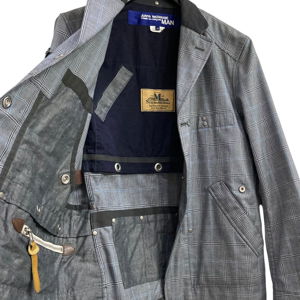 【極美品】コムデギャルソン　ジュンヤワタナベマン　デニムジャケット　ダブル　M 美品 JUNYA WATANABE COMME des GARCONS デニム ポンチョ