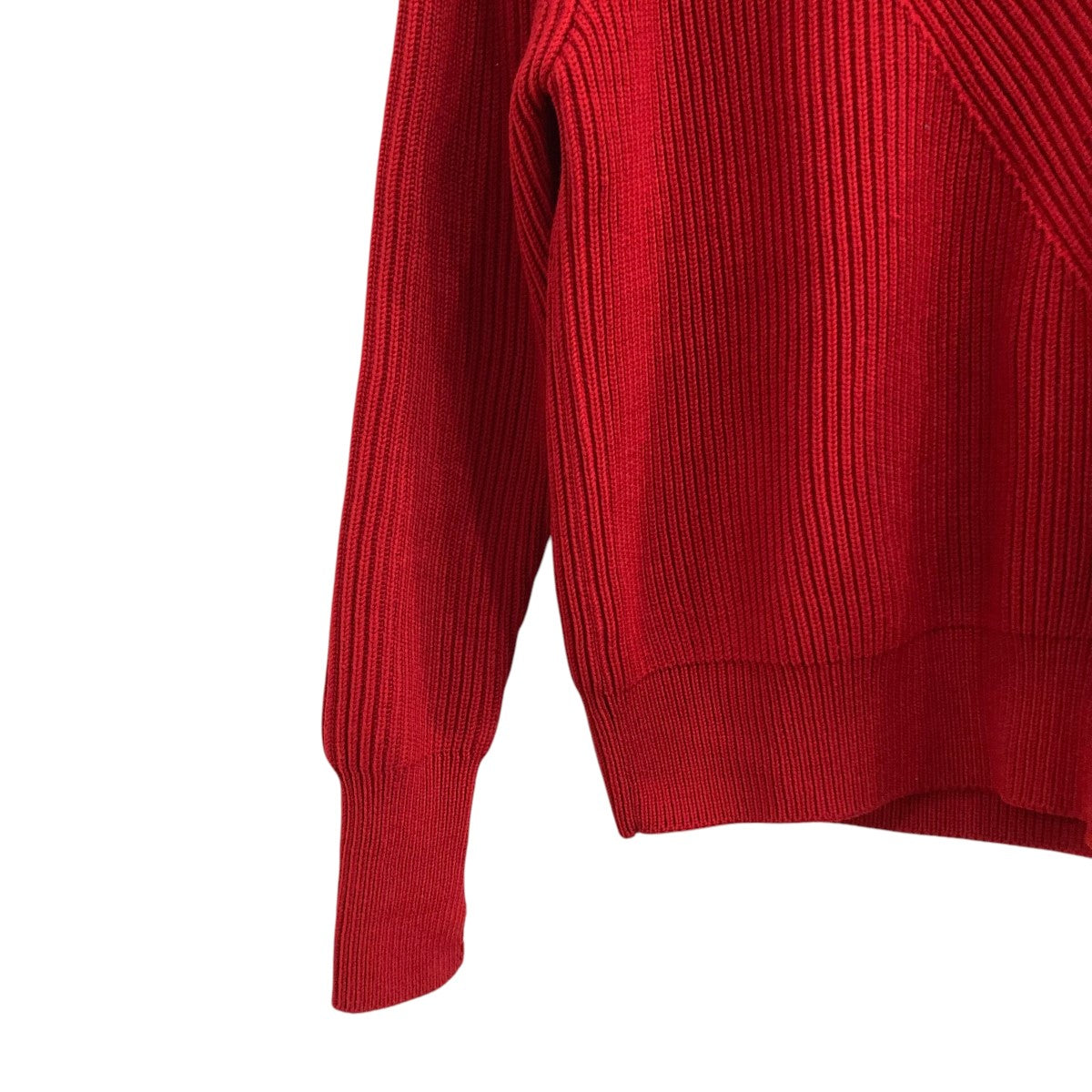 HYKE(ハイク) リブクルーネックニット162-11077 162-11077 レッド