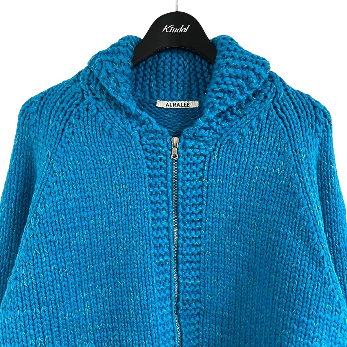 AURALEE(オーラリー) ニットジャケット A24AC01CW ブルー サイズ 4
