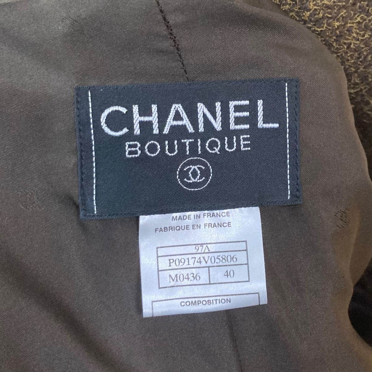 CHANEL(シャネル) 97Aライナーココマークツイードブルゾン