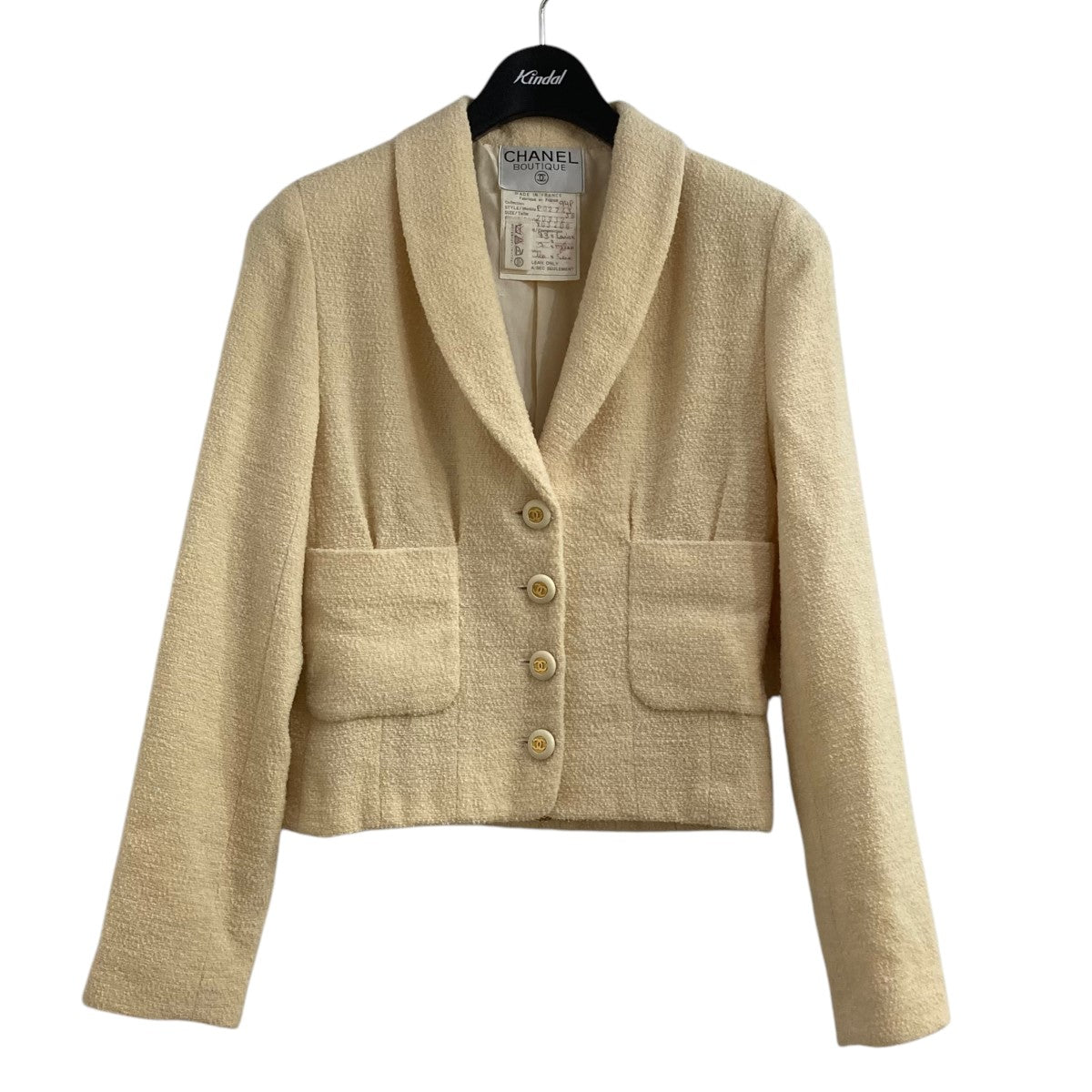 CHANEL(シャネル) パイピングニットガウンコートP34434K00988