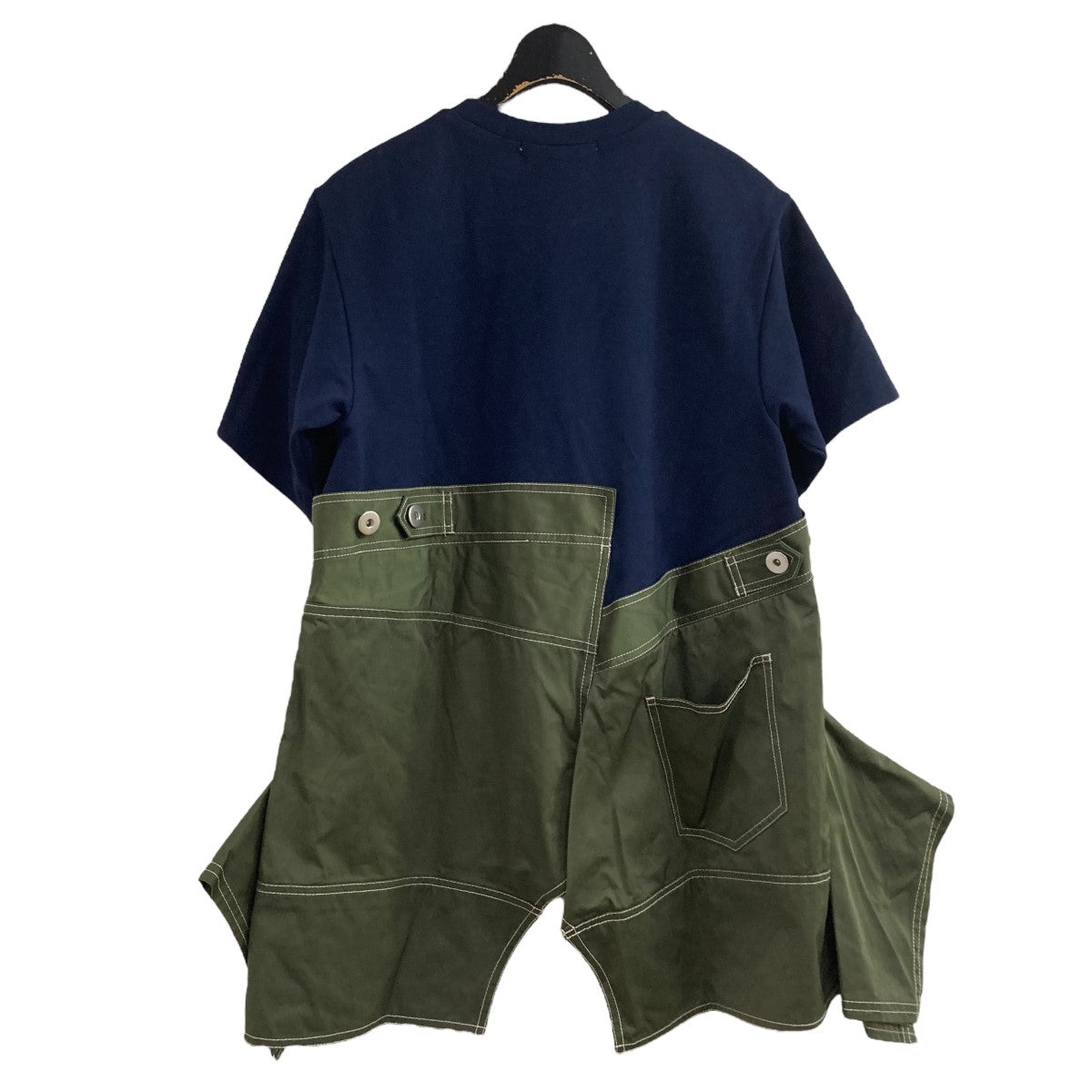 早い者勝ち 完売品【新品】UN3D デニムディテールドッキングTシャツ 36 セール】DENIM DETAIL DOCKING T-SH【セットアップ着用可能