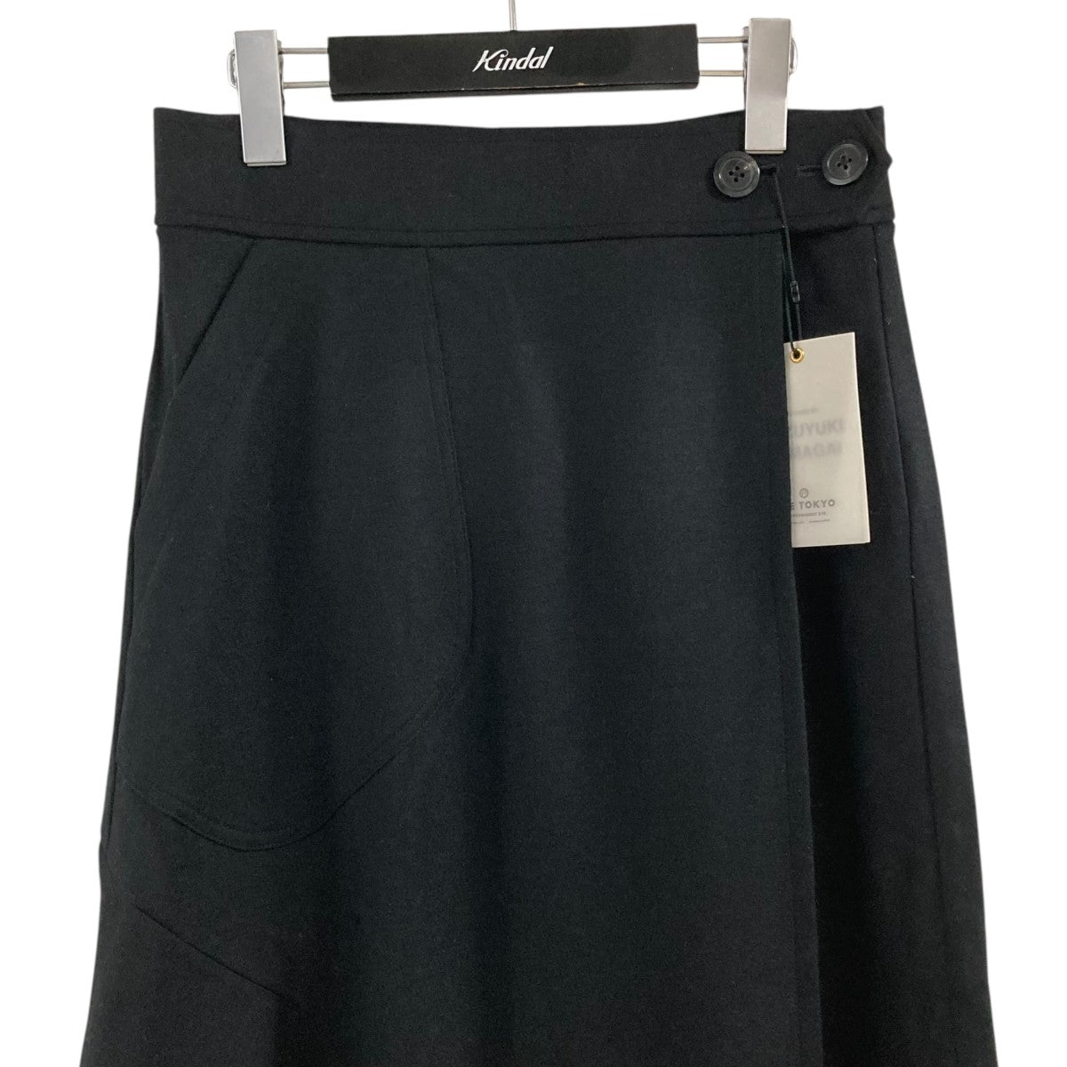 WASHABLE FLANNEL CASHMERE TOUCH WRAP SKIRTウールスカート274644007