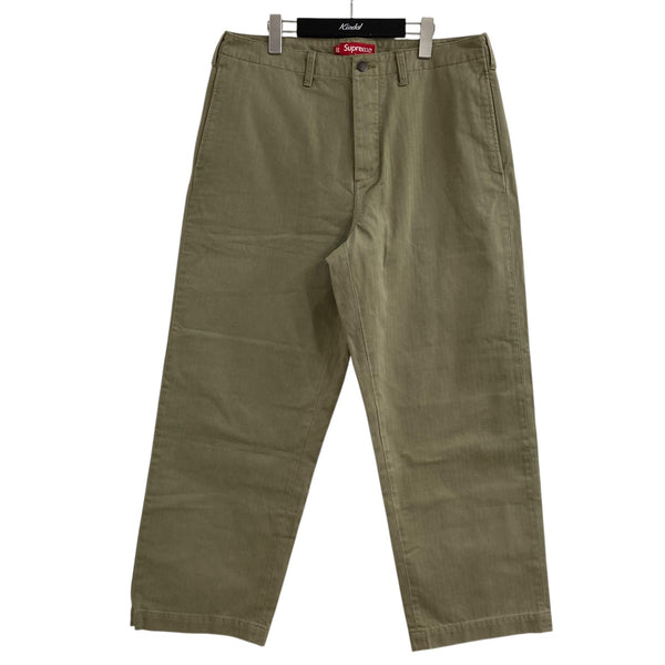 Supreme グリーン チノパン 34インチ SUPREME シュプリーム 24AW Work Pant ワークパンツ チノパン グリーン