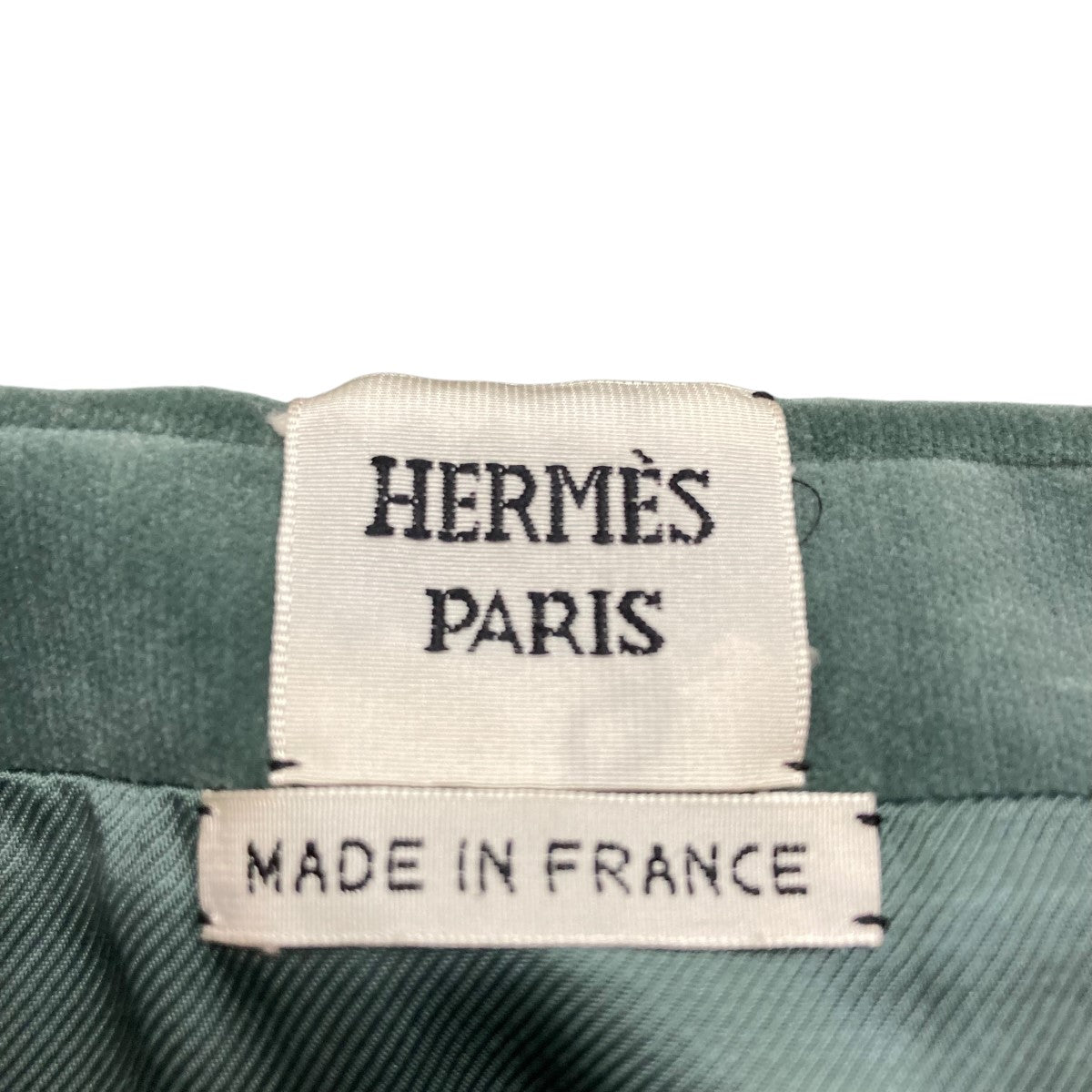 エルメスHERMESスカート サイズ38 HERMES(エルメス) ベルベットスカート ミントグリーン サイズ 38