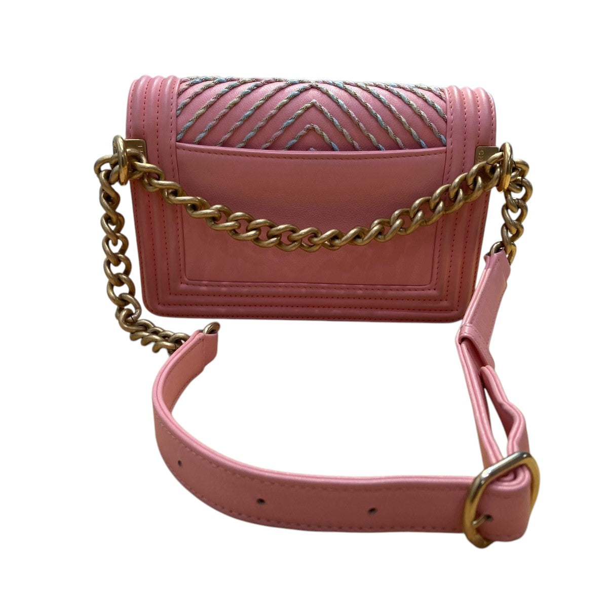 CHANEL ラムスキン Vステッチボーイシャネル チェーンハンドバッグ 古着・中古-4枚目のアイテム画像
