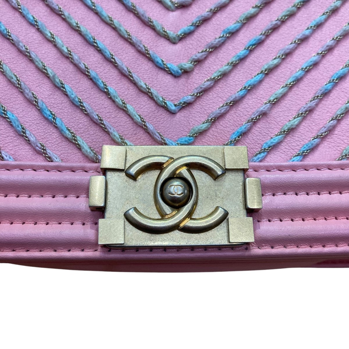 CHANEL ラムスキン Vステッチボーイシャネル チェーンハンドバッグ 古着・中古-7枚目のアイテム画像