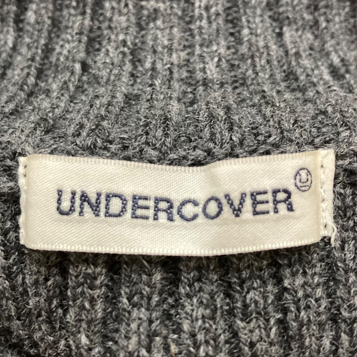 アンダーカバー UNDERCOVER ニットセーター UP2C1906 グレー×バーガンディー サイズ：2 UNDERCOVER(アンダーカバー) ニットセーターUP2C1906 UP2C1906