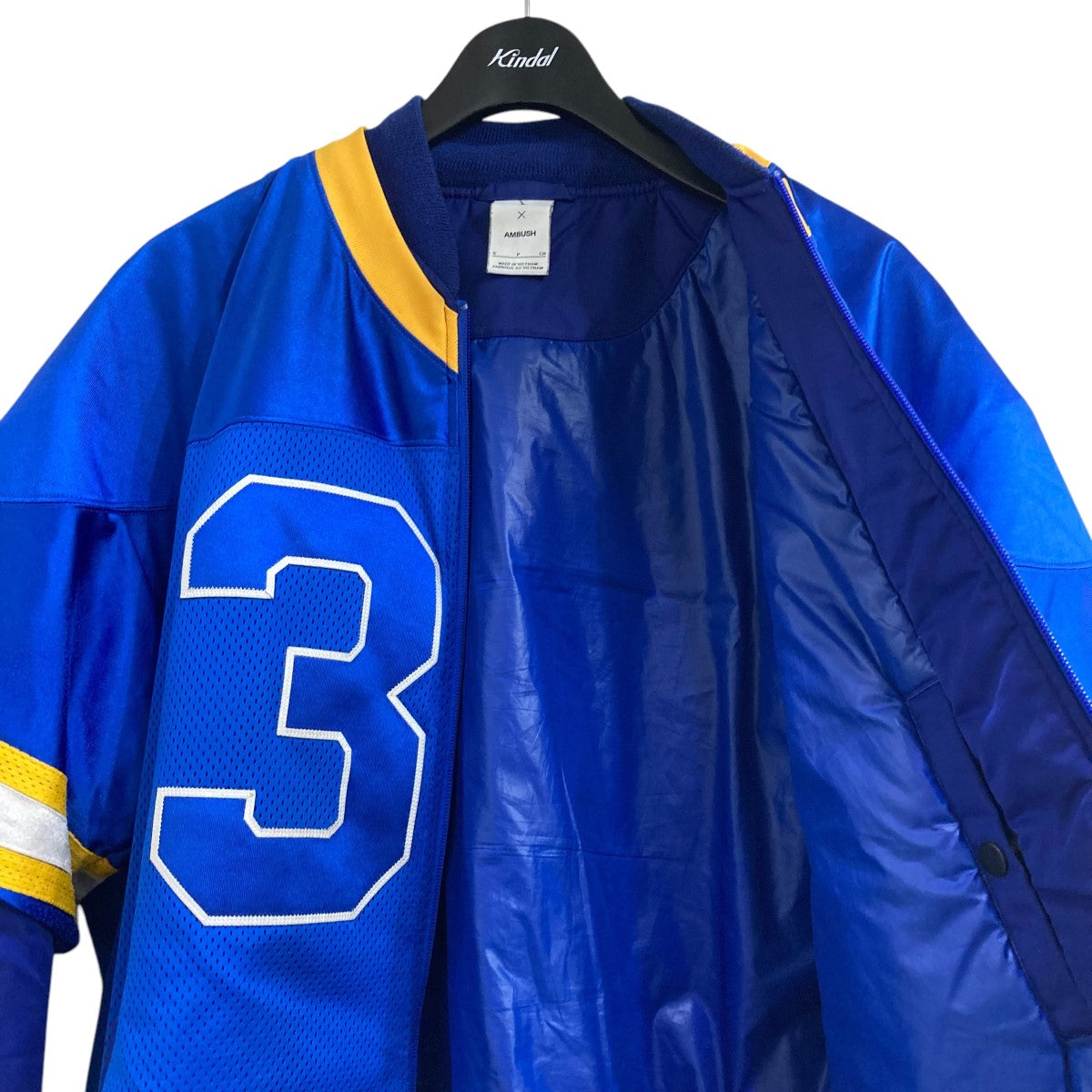 NIKE × AMBUSH / ジャケット/S/ナイロン/BLU/DX6917-455 NIKE×AMBUSH ナンバリングレイヤードジップブルゾンDX6917-455 DX6917