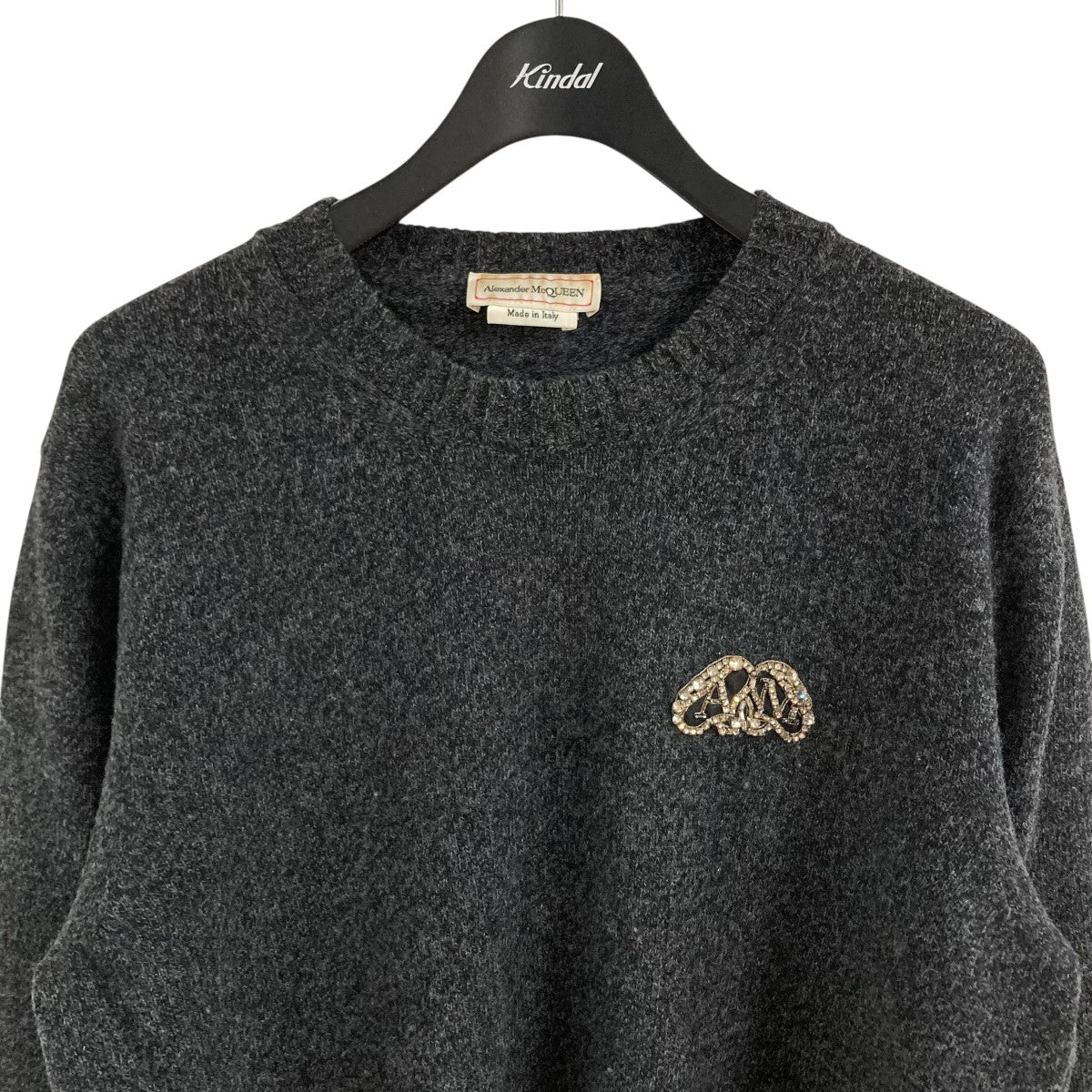 ALEXANDER McQUEEN スパンコールロゴニット 古着・中古-2枚目のアイテム画像