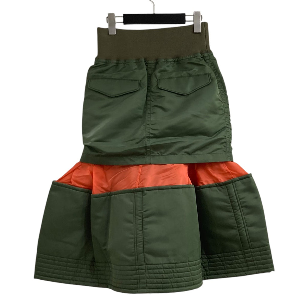 中古】サカイ sacai 美品 アシンメトリースカート ひざ丈 シアー 0  