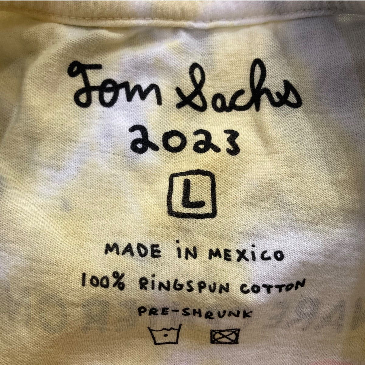 TOM SACHS タイダイTシャツ イエロー サイズ：L 新品•未使用／伊勢丹限定】Tom Sachs トムサックス タイダイ T