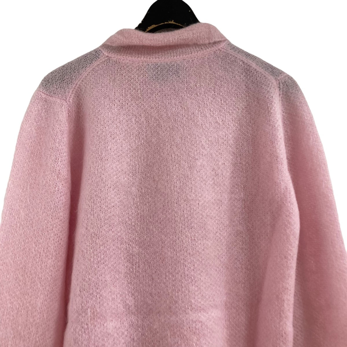 PRADA(プラダ) モヘヤxウールニットポロシャツ P24L1I ライトピンク