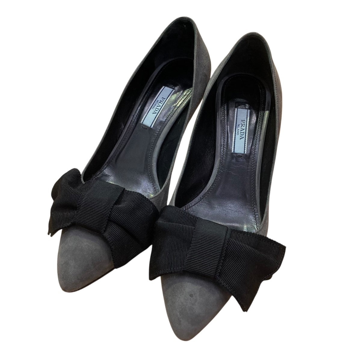 PRADA(プラダ) スウェードパンプス グレー サイズ 37｜【公式