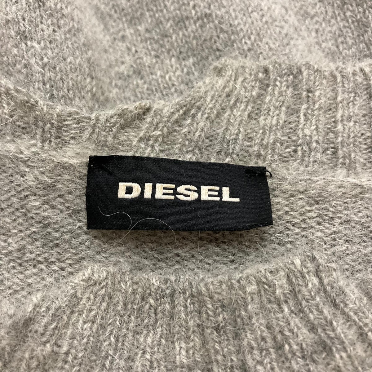 DIESEL(ディーゼル) ダメージニットセーター ライトグレー サイズ XL