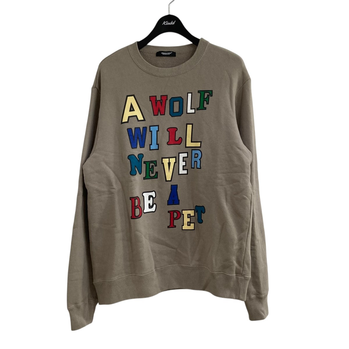 プリントスウェットUC2C4891-4 SWEAT A WOLF WILL NEVER BE A PET