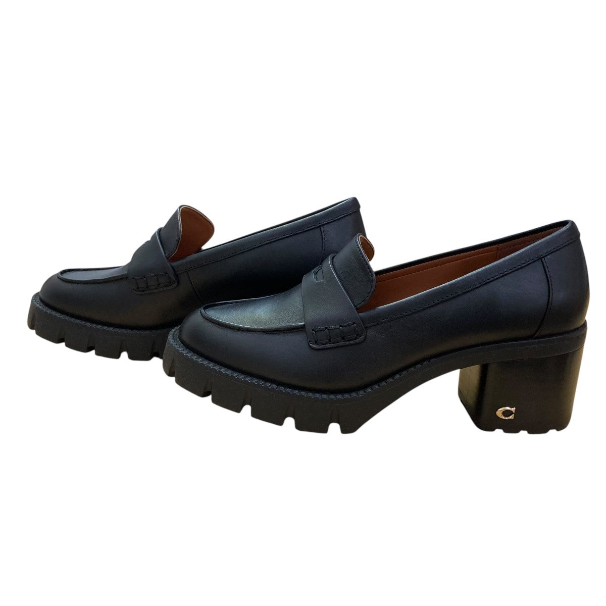 JunJun様ご購入品コーチブラックローファー8.5 D 26.5標準サイズ コーチ ブランド イタリア製 黒 ブラック 革靴 シューズ 靴