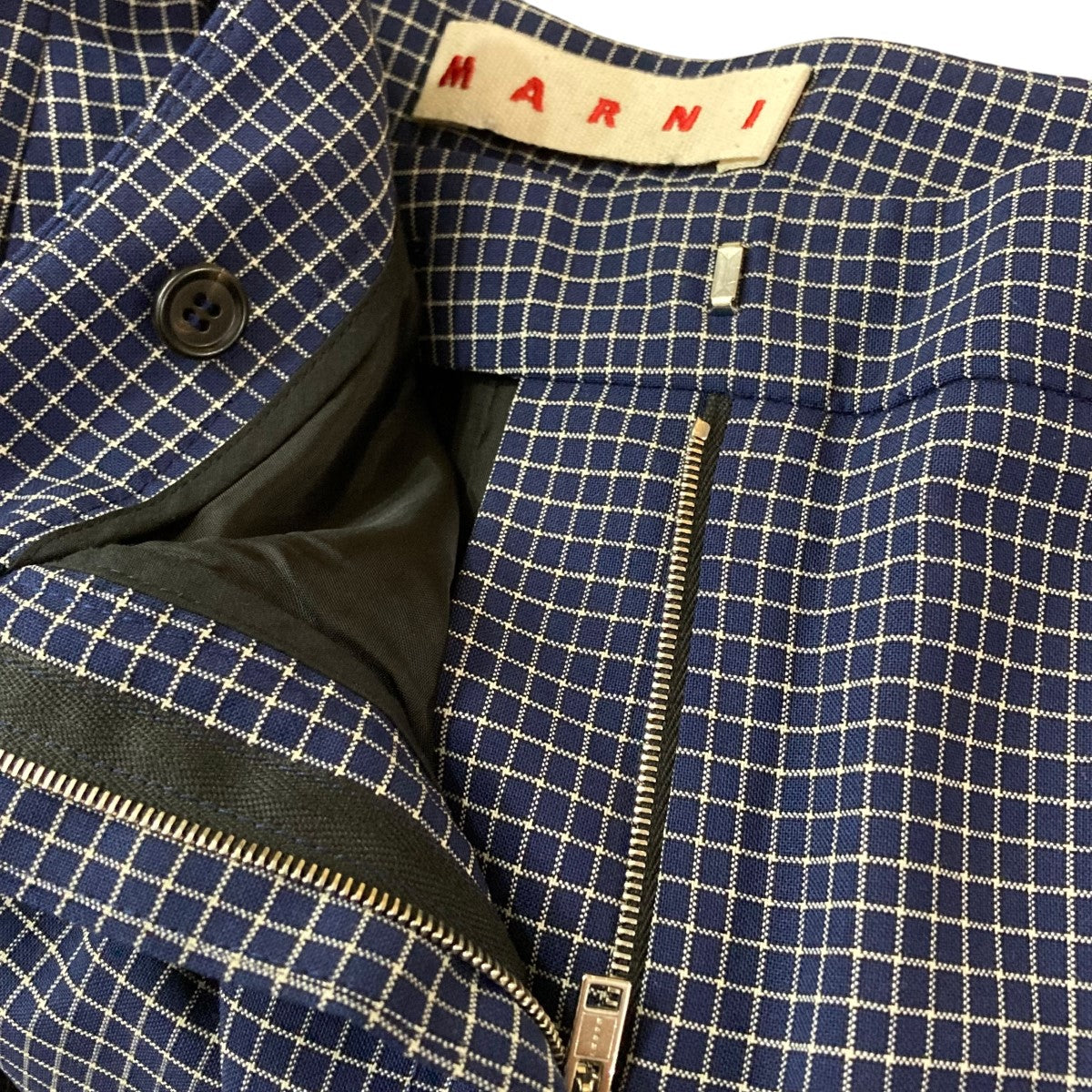 【人気ショップが最安値挑戦！】 MARNI(マルニ) 23SSチェックパンツPAMA0341MU ブルー PAMA0341MU パンツ