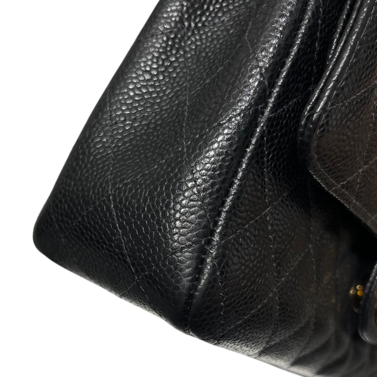 CHANEL マトラッセ キャビアスキン ダブルフラップ チェーン
