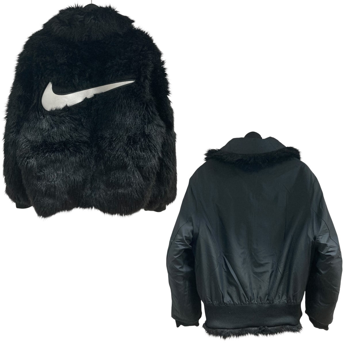 AMBUSH×NIKE リバーシブルファージャケット AQ9225-010 ブラック