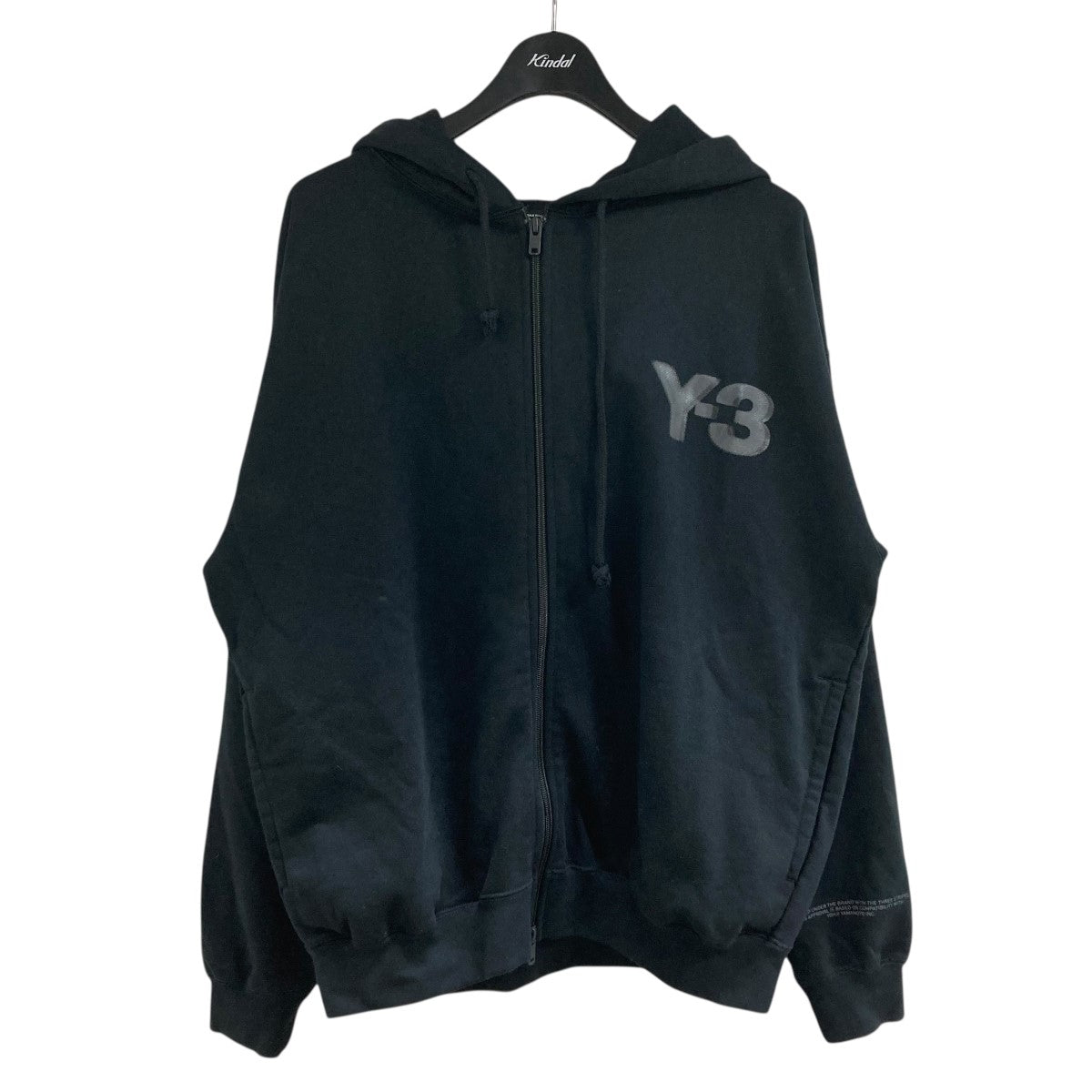 大人気！Y-3 ワイスリー ロゴ コットン ジップアップ パーカー LOGO ZIP HODDIE Y-3│Y-3 ワイスリー