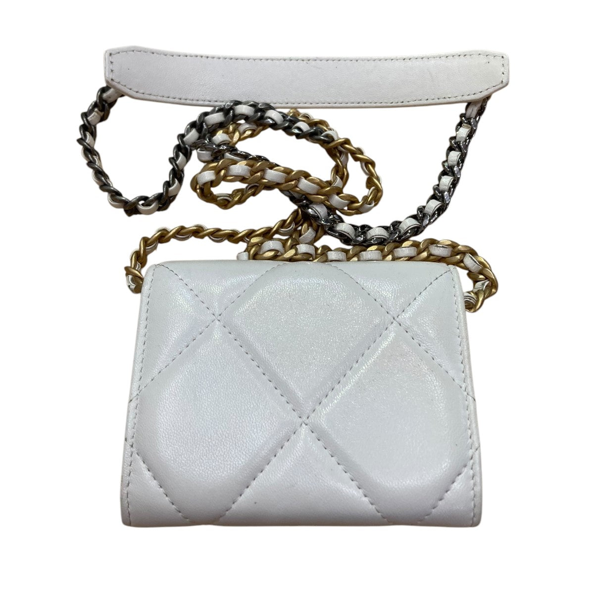 CHANEL ラムスキン ココマーク チェーンウォレット 古着・中古-2枚目のアイテム画像