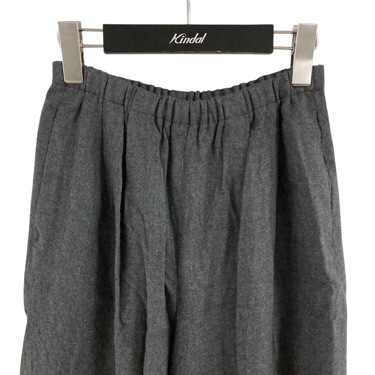 ENFOLD ウールリラックスワイドパンツ グレー サイズ38 ENFOLD  