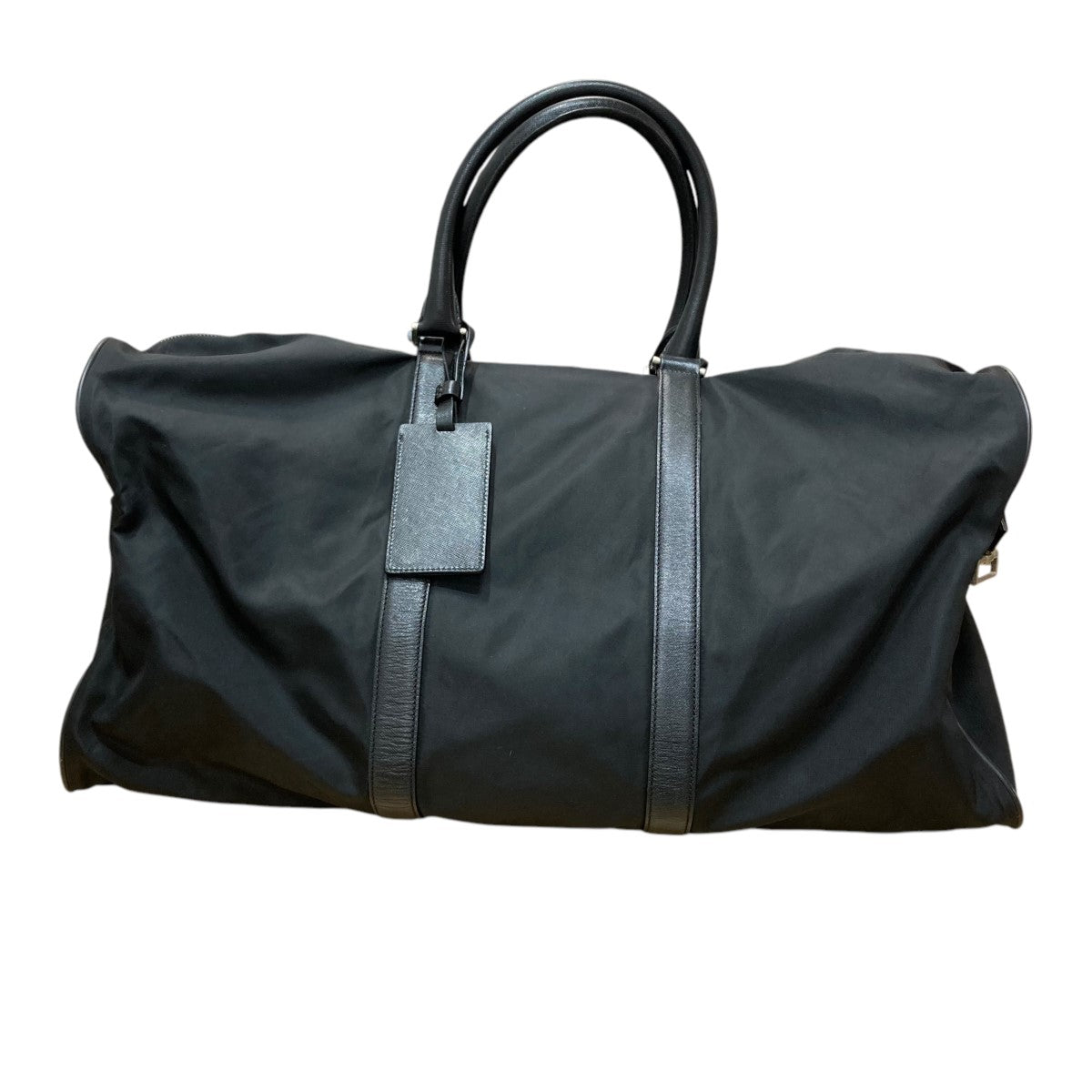 PRADA(プラダ) 三角プレートナイロンボストンバッグ ブラック
