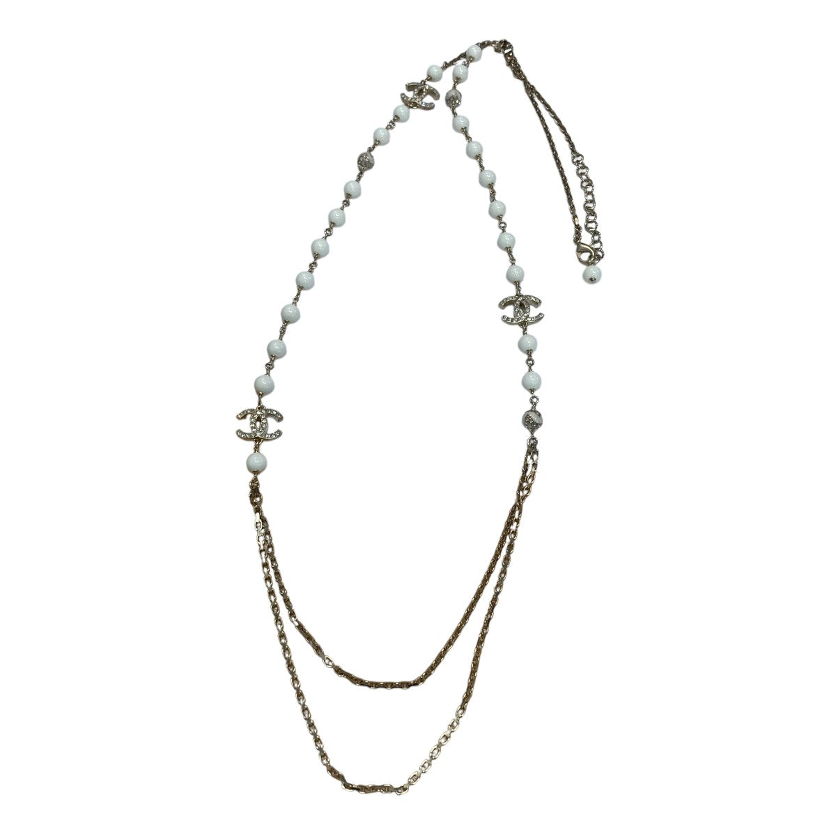 CHANEL ココマークフェイクパールネックレス 古着・中古-1枚目のアイテム画像