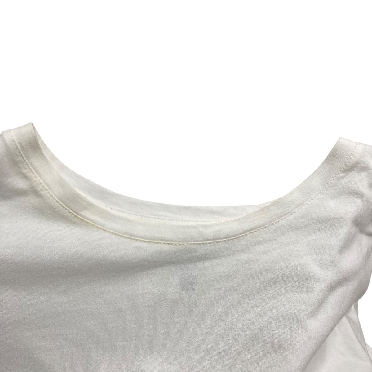 ヘドメイナー Hed Mayner クロップド丈半袖Tシャツ ホワイト サイズ：XS Hed Mayner(ヘドメイナー) クロップド丈半袖Tシャツ ホワイト