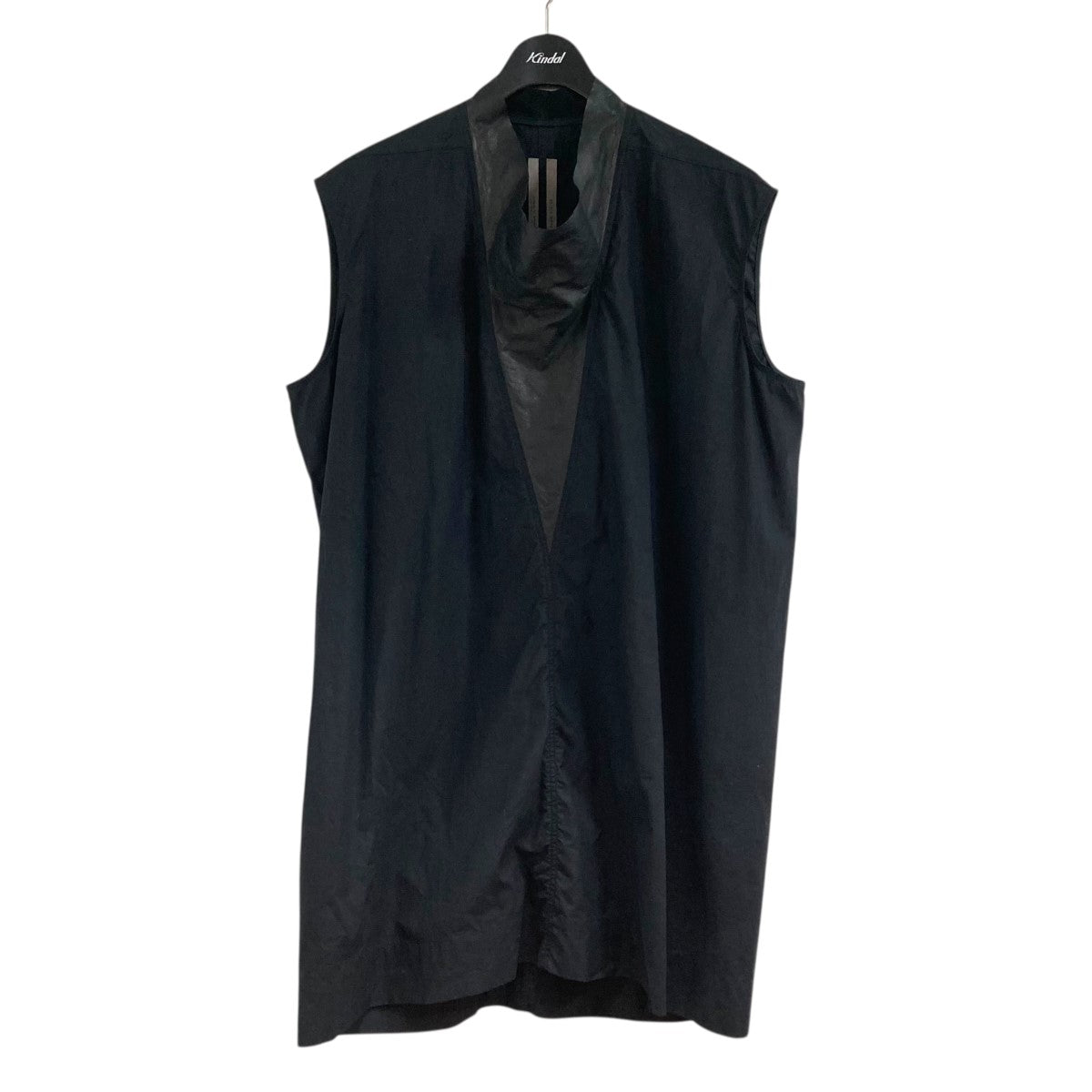 RICK OWENS レザー切替チュニックRR15S4115-PLAR 古着・中古-1枚目のアイテム画像
