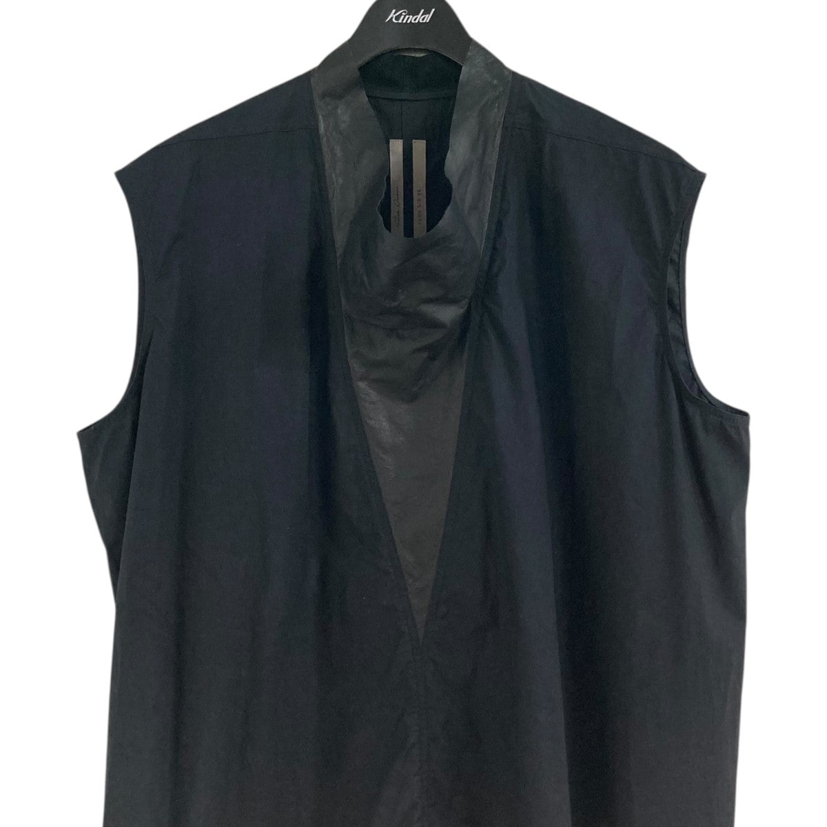 Rick Owens リックオウエンス　Vネック　チュニックブラウス RICK OWENS(リックオウエンス) レザー切替チュニックRR15S4115