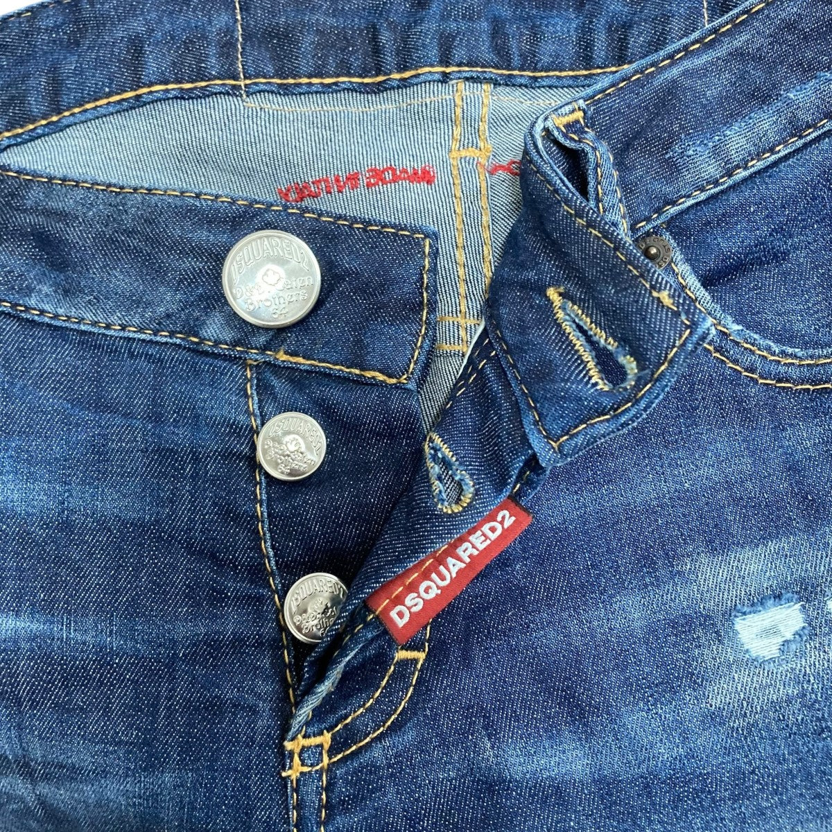 ディースクエアード ダメージ加工 スキニーデニム DSQUARED2(ディースクエアード) ダメージ加工スキニーデニム