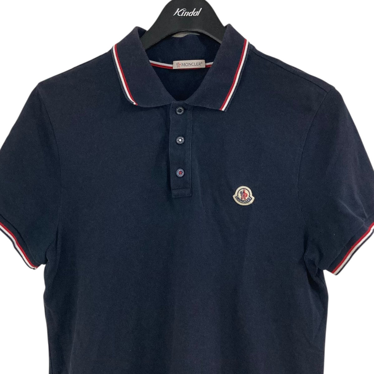 MONCLER ネイビー 長袖ポロシャツ MONCLER ネイビー ポロシャツ - メルカリ