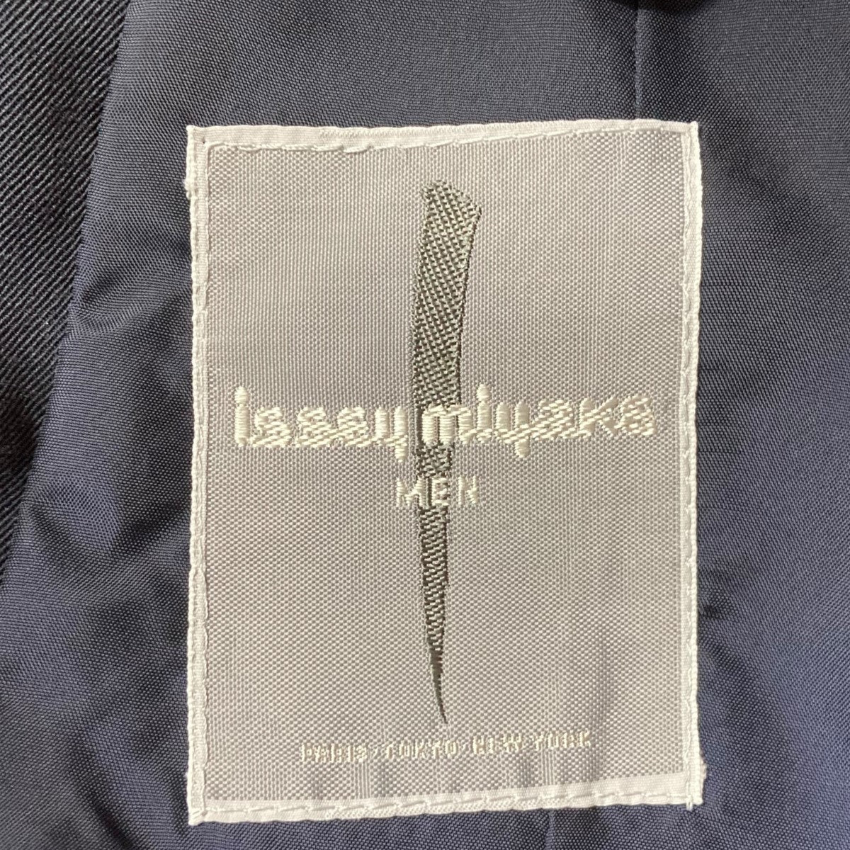 【値下げ】ISSEY MIYAKE アイムメン メンズ ジャケット ネイビー ISSEY MIYAKE MEN(イッセイミヤケ) ダブルジャケット ネイビー