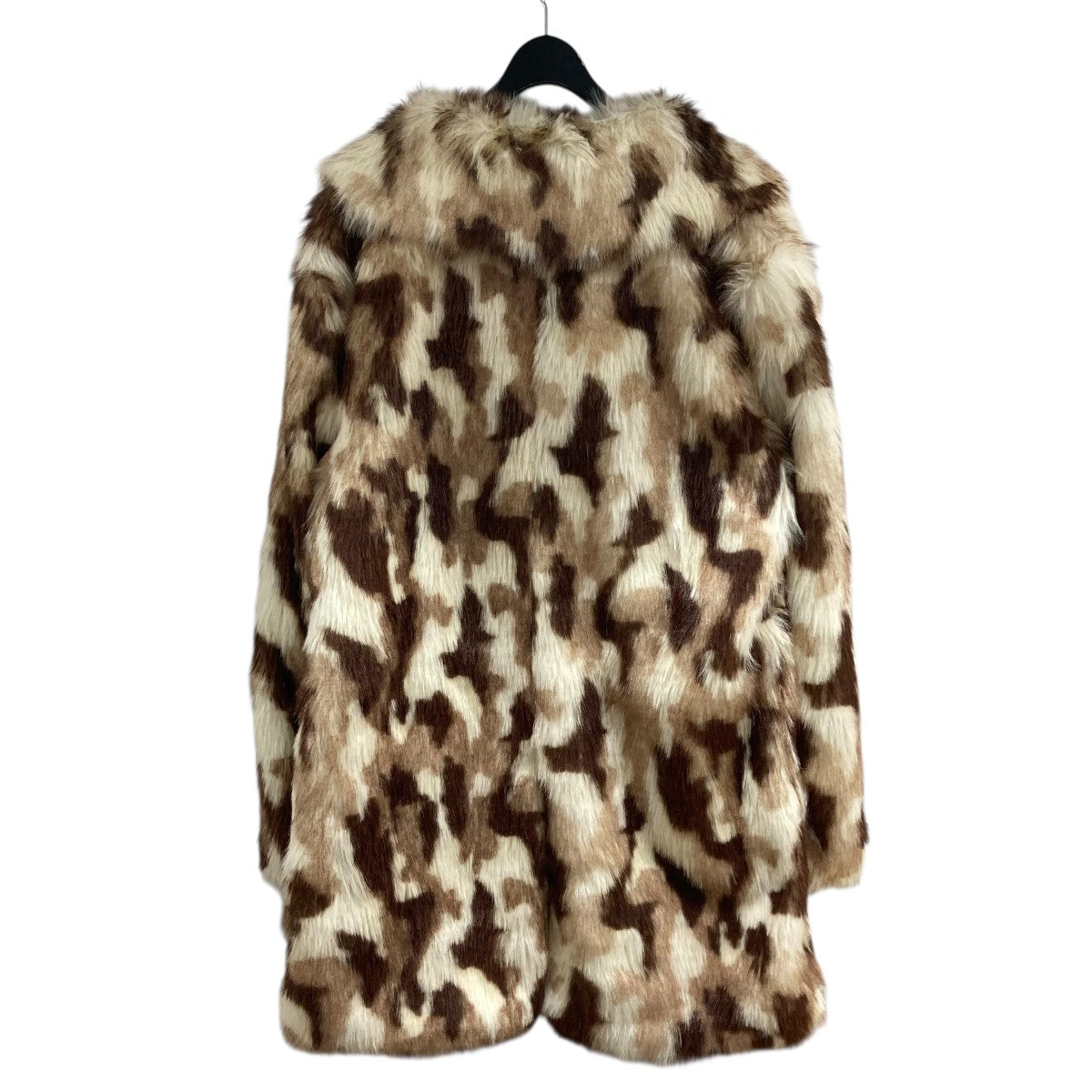 A．F．B(エーエフビー) ファーコート ベージュ×ブラウン サイズ XL