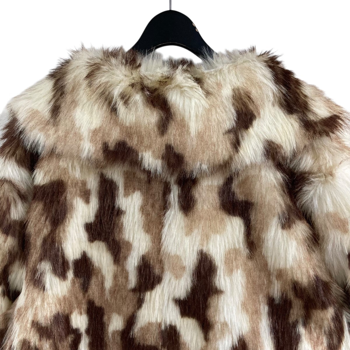 A．F．B(エーエフビー) ファーコート ベージュ×ブラウン サイズ XL