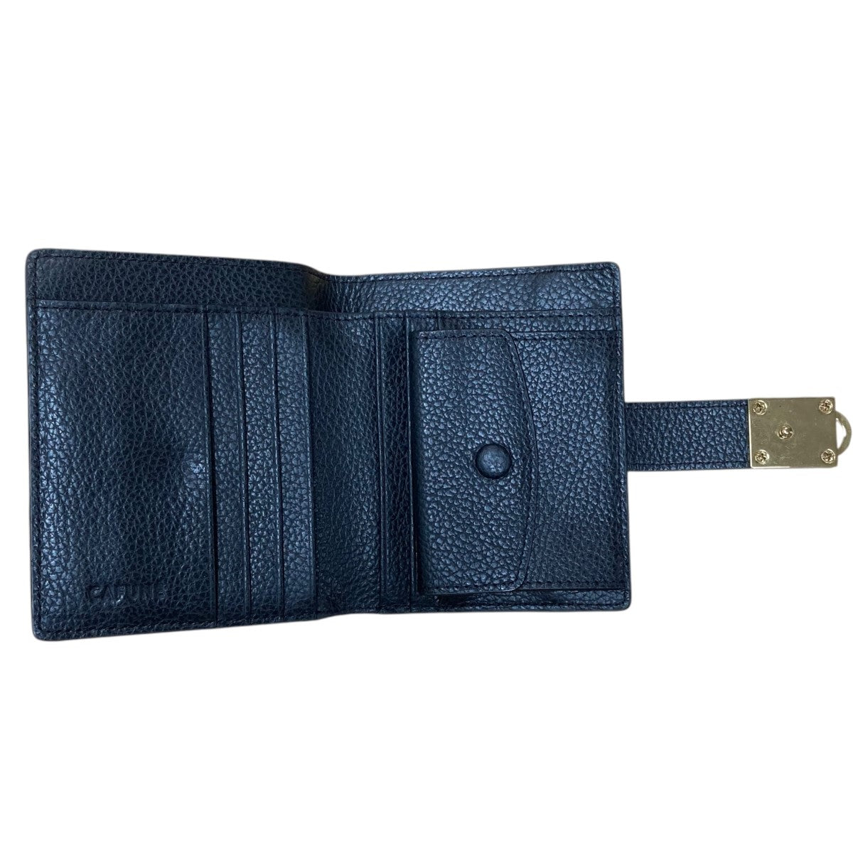 CAFUNE(カフネ) ｢STANCE FLAP WALLET｣2つ折り財布 ブラック